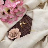 Vriksham Elegant Red Green & White AD Stone Gold Look Alike Vangi Finger Ring-G20063